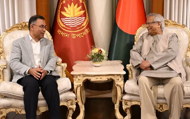 প্রধানমন্ত্রীর সঙ্গে সাক্ষাৎ করলেন ড. মুহাম্মদ ইউনূস