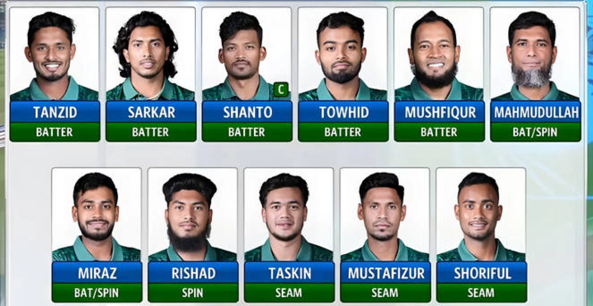 বিশাল চমক দিয়ে চ্যাম্পিয়ন্স ট্রফির জন্য বাংলাদেশের ১৫ সদস্যের স্কোয়াড ঘোষণা